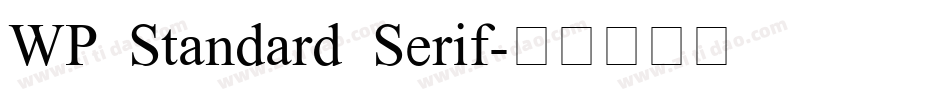 WP Standard Serif字体转换